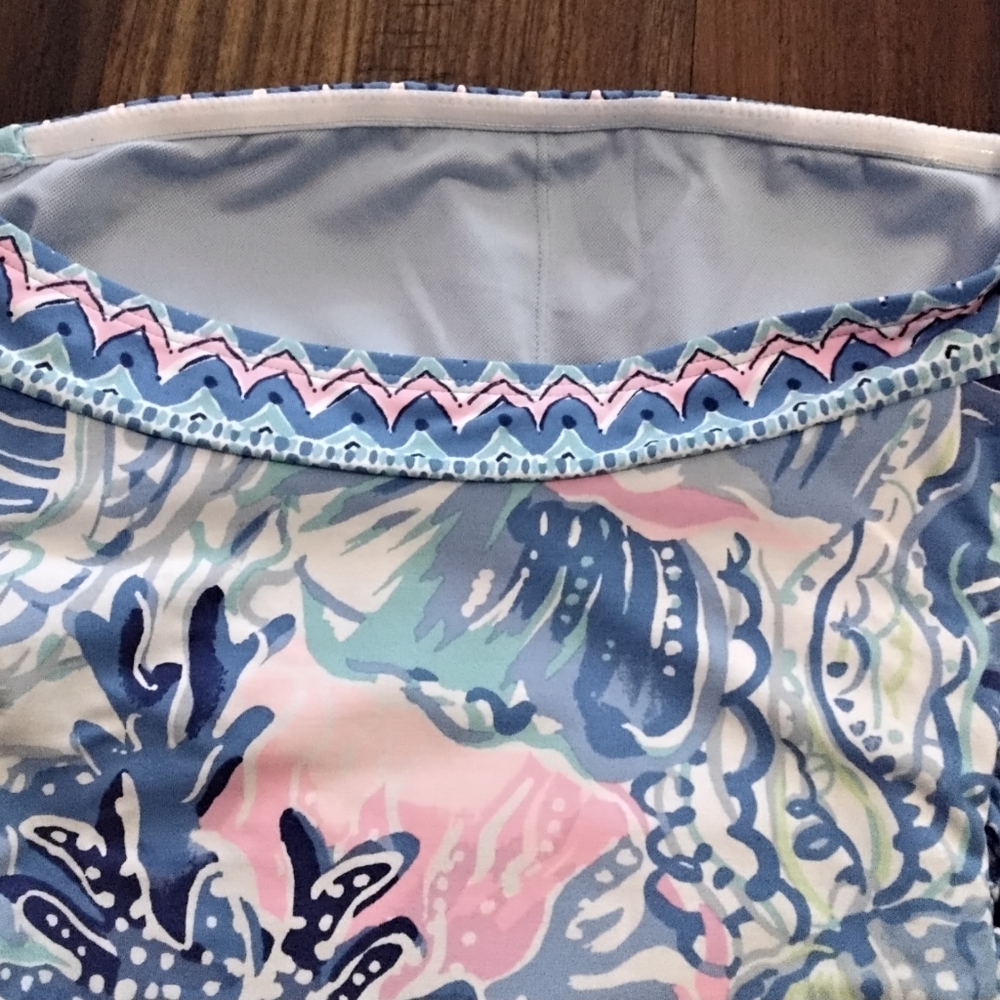 🎉HP🎉 NWT Lilly Pulitzer Justina One Piece Swimsuit Saltwater Blue - Sz 0 - Picture 8 of 12